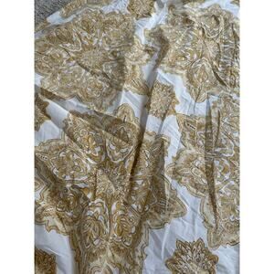 Pottery Barn Duvet Cover KING Britt Medallion Gold Cotton California king